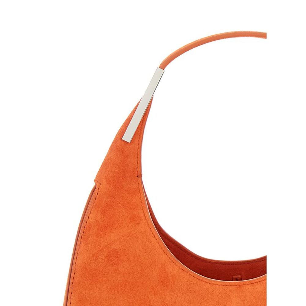 Savette Women 'Florence Small' Orange Shoulder Bag With Open Top In Suede Woman - Picture 5 of 6